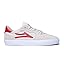 White/Red Suede