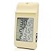 Produktbild FISHTEC Thermometer mit gut lesbarer Digitalanzeige - Dichtigkeit IPX4 - Für drinnen und draußen Garten mit Wandbefestigung - Aufzeichnung Minimal- und Maximaltemperatur - 16 x 8 CM - Beige