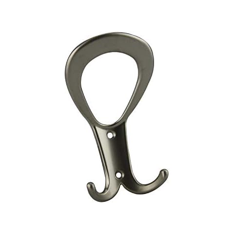Kleiderhaken Mantelhaken Huthaken Garderobenhaken mit einer Höhe 113mm in Nickel matt Cover
