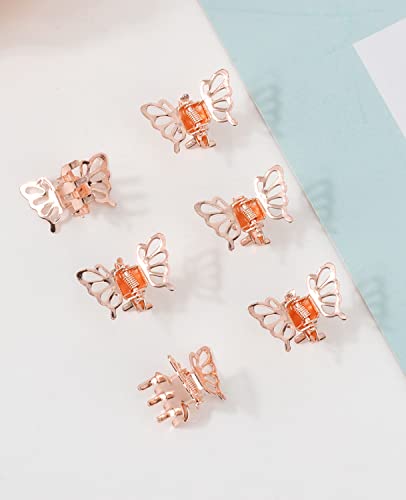 30 pinzas pequeñas mariposa rose gold miniatura 5