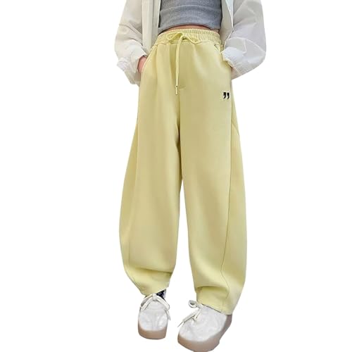 Teen Girls Sweatpants Elastic Waist DrawstringBaggy Joggers Embroidered Graphic Trendy Wide Leg Pants with Pockets