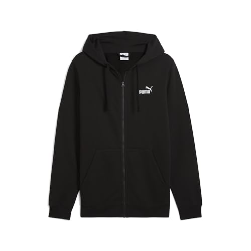 PUMA ESS No. 1 Logo Full-Zip Hoodie FL, Vestes Sweat Homme, PUMA Black,