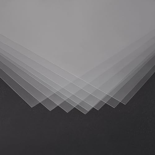 Image of uxcell 0.1mm Thick A4 Size Clear PVC Sheet 297mm x 210mm Transparent Rigid Plastic Sheet,Office,DIY Cutting,50pcs