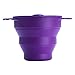 Ruby Clean - Vaso esterilizador plegable de silicona para copa menstrual – Se ajusta a la mayoría de copas menstruales – Se utiliza en microondas/horno (copa no incluida)- VIOLETA