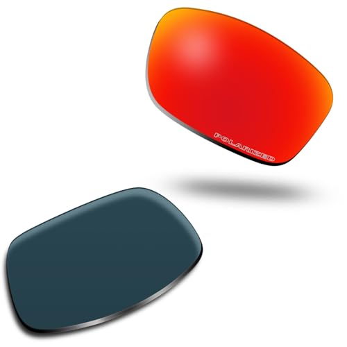 SOLODAD Replacement Lenses for Oakley Fives Squared OO9238 Sunglasses Polarized-Lava Red