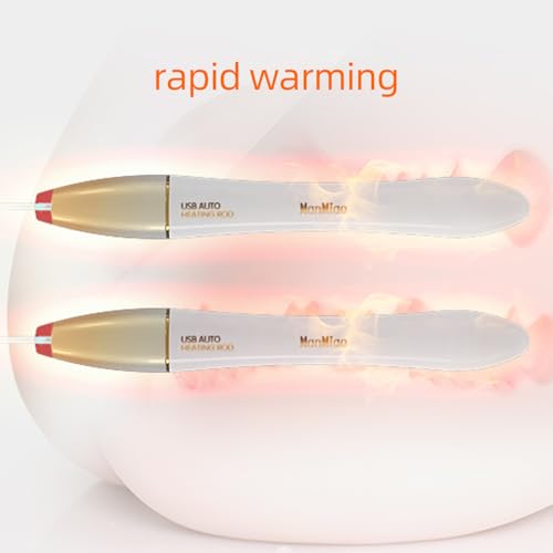 Image of Dual Head Heating Stick LED Indicator Light Heating Stick USB Hand Warmer 42℃ Automatic Control Fast Heating Portable Carrying Outdoor Heating Tea /Coffee /Water, 2 Heaters Combined into 1 Cord