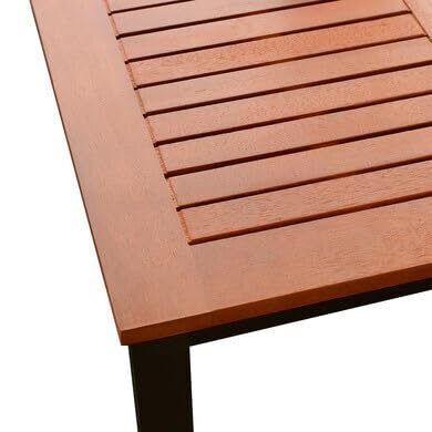 OOGarden - Table de Jardin Aluminium Eucalyptus 2 m pour 8 Personnes Barcelona