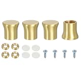 QUARKZMAN 4Pcs Piedini In Ottone 0.59" x 0.59" Piedini Antiscivolo Mini