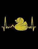  Duck Farm Animal Heartbeat Duck Notebook: Size 8.5 x11 Inches