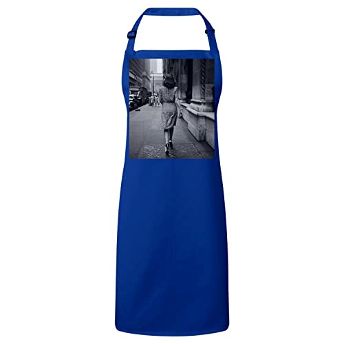 Tablier cuisine vintage femme bleu New York tablier coton imprimé