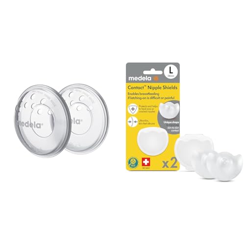 Image of Medela Breastfeeding Bundle with SoftShells for Sore Nipples, 24mm Medium Contact Nipple Shields for Latching Issues, 2 Count