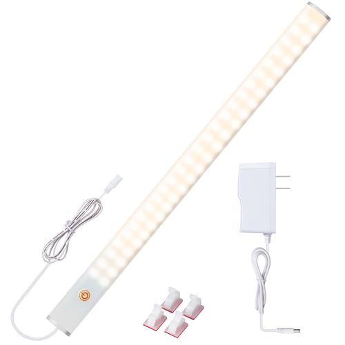 Image of Under Cabinet Lighting Natural White 4000K, Dimmable Under Cabinet Lights with Touch Switch, LED Under Counter Lighting for Desk