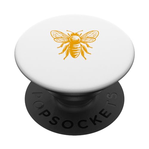 Apiculture Clothes Bee Honeycomb PopSockets Swappable PopGrip, Black