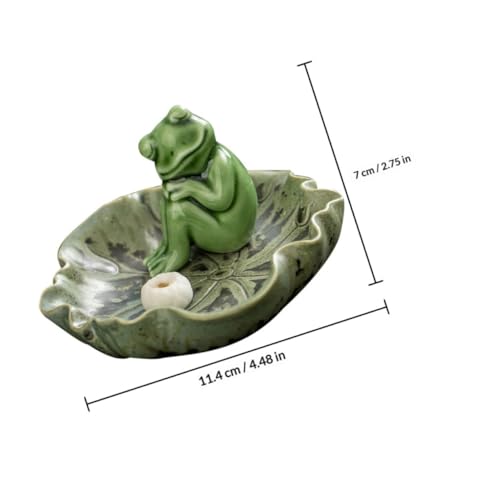 Support parfum en céramique vert de grenouille pour table à thé - 3