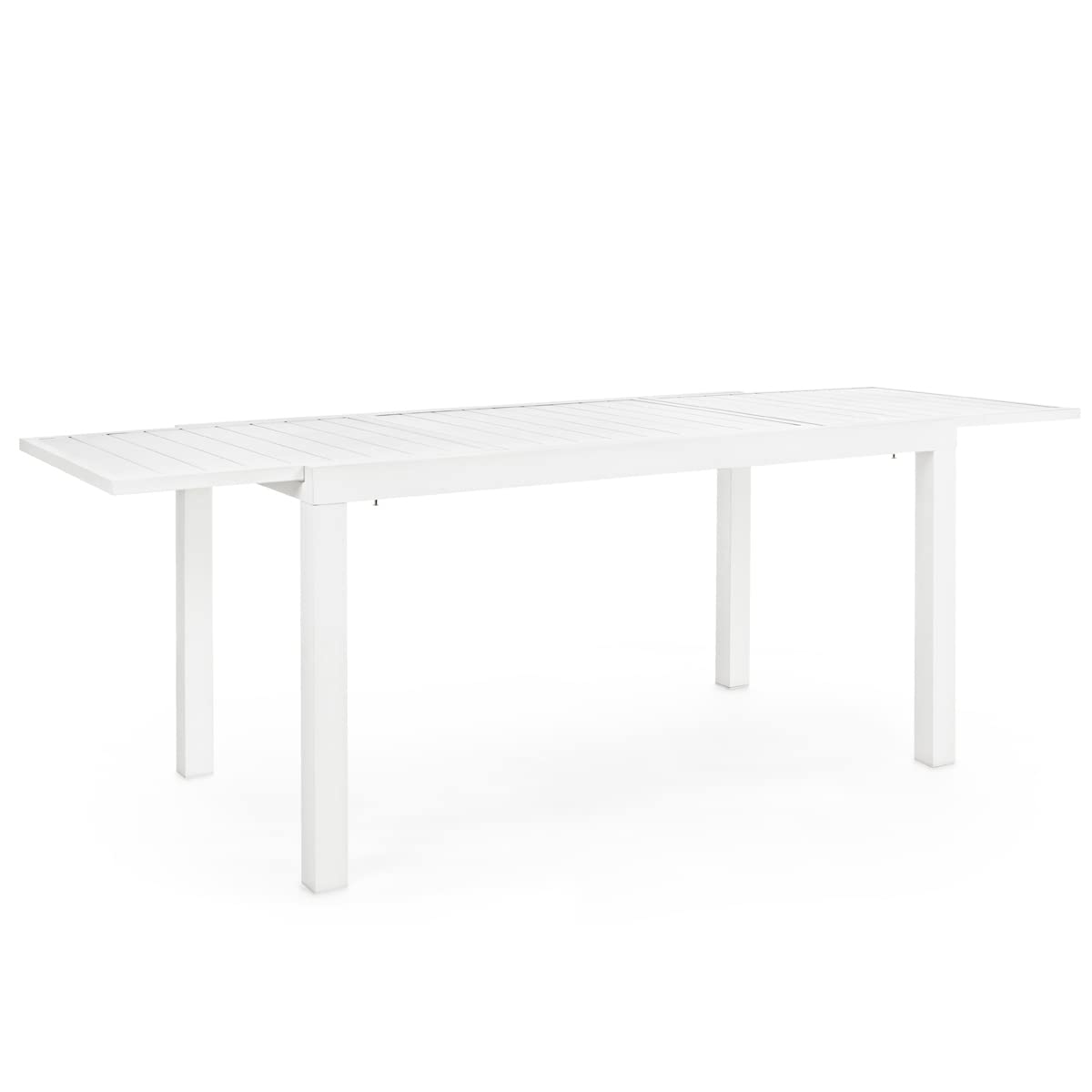 Yellowshop - HILL Tavolo da giardino rettangolare allungabile per esteno in alluminio L140/210xP90xH75 cm Bianco o Coffee (Bianco)
