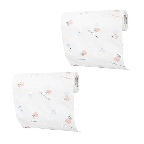 PACKOVE 2 Rollos papel de cocina paño de limpieza práctico toallas de papel para platos trapos para cocina trapos de cocina Lavas de lavavajillas tela no tejida Colorful