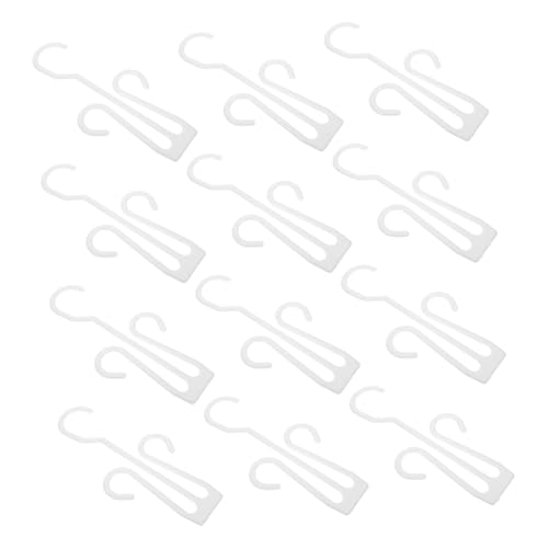 Cabilock 12pcs Plastic Shoe Display Hooks for Efficient Drying Versatile Slipper Hanger for Bathroom Closet Balcony and Retail Use Sturdy Construction with Robust Loadbearing
