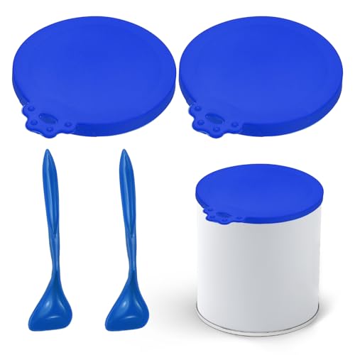 PETAXCELL Couvercles pour conserves aliments chats/chiens, silicone réutilisable, 2 ensembles