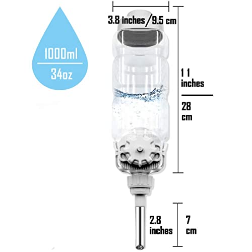 Vannon Dog Water Dispenser for Cage Leakproof Crate Water Bottle for Dogs & Rabbits Pet Auto Feeding Water Bottle Nozzle… - Image 6