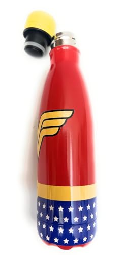 TOYSGIOCATTOLI Botella térmica para niño, botella de acero decorada, 0,5 l, hermética, sin BPA – varios personajes (W.WOMN rojo)