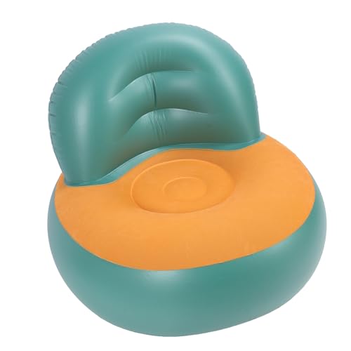 Oreilet Silla Inflable, sofá Tumbona Inflable, Cómodo sofá de Aire Interior y Exterior, Plegable Portátil para Sala de Estar, Asientos en el Suelo, Jardín (Green)