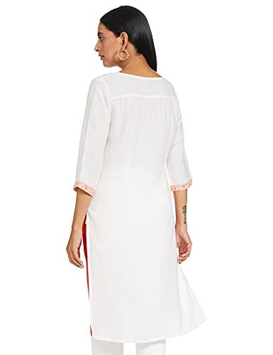 Image of Aurelia Women's Polyester Geometric Regular Kurta