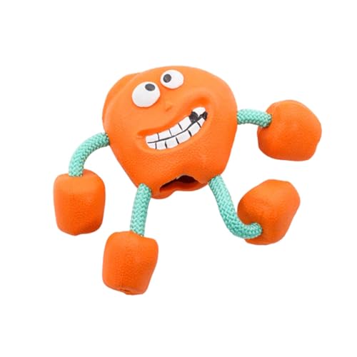 Adorable Rubber Squeaky Dog Toys, Bite-Resistant Chew Toy for Aggressive Chewers, Interactive Squeaker Pet Toy for Teeth Cleanin