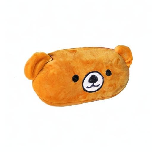 Image of HSYHERE Creative Cute Lovely Funny Happy Animals Bear Frog Face Fruit Strawberry Watermelon Soft Stuffed Surface Clothes Zipper Pencil Box Pencil Case Pencil Holder Pouch Pen Bag - Bear