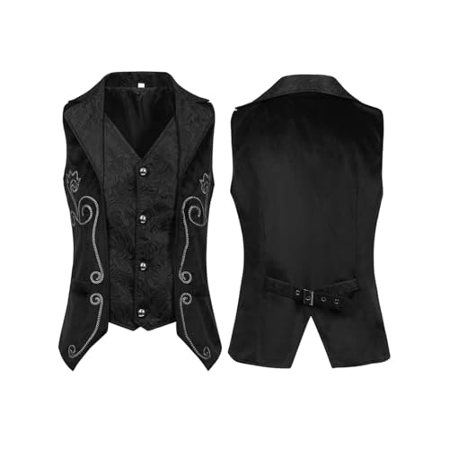 Chaleco de traje de jacquard masculino que estiliza la figura con su solapa clásica