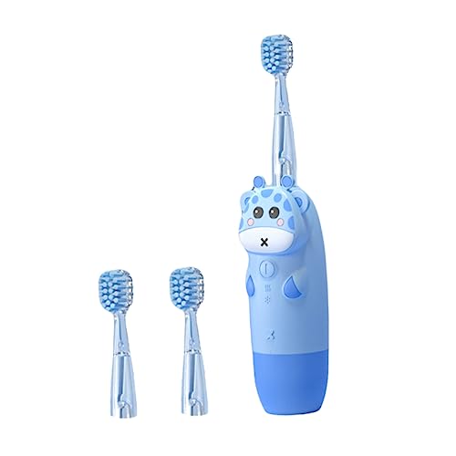 LOLIPPYY Cepillo Eléctrico Infantil Diseño de Azul sin Batería Cerdas Suaves para Cuidado Dental Seguro y Cómodo