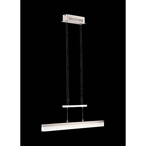 Preisvergleich Produktbild Topmoderne, dimmbare LED Hängeleuchte SHINE-LED, Nickel matt, höhenverstellbar, Fischer Leuchten 54931