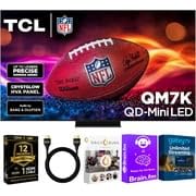 TCL85-Inch QM7K QD Mini LED Smart Google TV - Dolby Vision , Dolby Atmos, HDR, Game Accelerator 288 Hz, Alexa Compatible w/ 12 Month CPS Protection, AUX HDMI Cable, Streaming