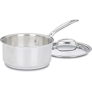 Cuisinart 1.5 Quart Saucepan w/Cover, Chef’s Classic Stainless Steel Cookware Collection, 719-16