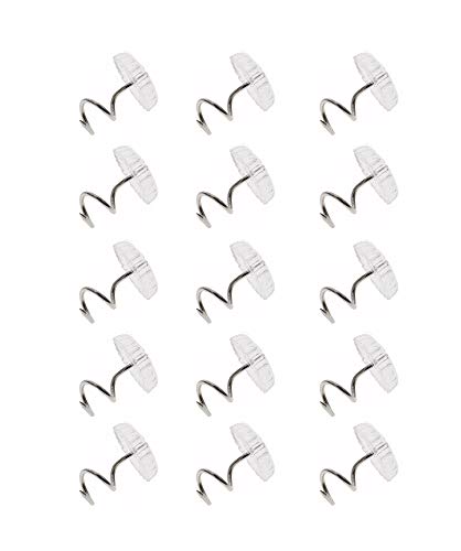 Image of Sowaka 15 Pcs Twist Pins Upholstery Clear Heads Slip Cover Fasteners Headliner Pins for Sofa Car Van Home Furniture Hold Bed Skirt (15 pcs)