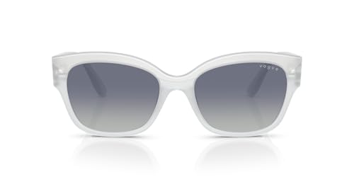 Vogue Eyewear Vo5638su Women's Universal Fit Sunglasses, Top white / milk opal / grey colour gradient blue, 55 mm
