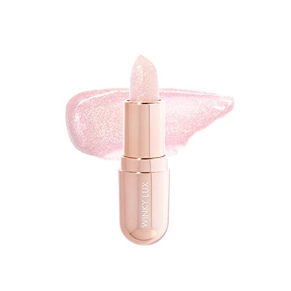 Winky Lux Glimmer Balm, pH Lip Balm, Color Changing Lipstick and Tinted Lip Balm, Vegan & Cruelty Free Lip Balm, Hydrate & Plump, Pink Shimmer Lipstick, RosÃ©