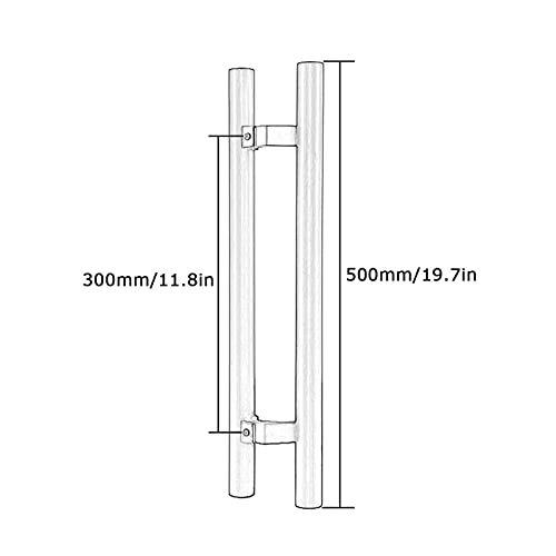 Tirador de puerta de acero inoxidable, resistente para el hogar, oficina, hotel, ideal para puertas de vidrio y madera, diseño moderno, fácil instalación, acabado duradero
