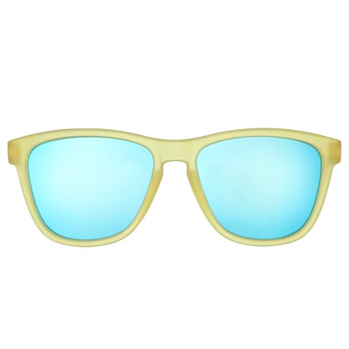 goodr Swedish Meatball Hangover Polarized Sunglasses for Men & Women, Medium Sized (OG), Yellow Translucent Frames with Blue Mirrored Reflective Lens, UV400 Protection, No Slip, No Bounce2