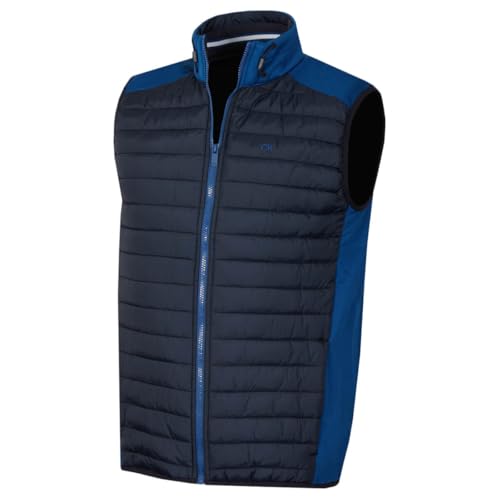 Calvin Klein Hombre Hybrid Aisle Golf Gilet - Azul Dresde/Azul Marino - M