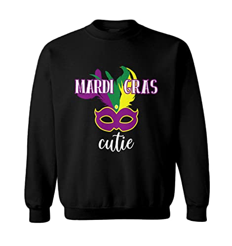 Tcombo Mardi Gras Cutie - Masquerade Toddler Fleece Crewneck Sweater