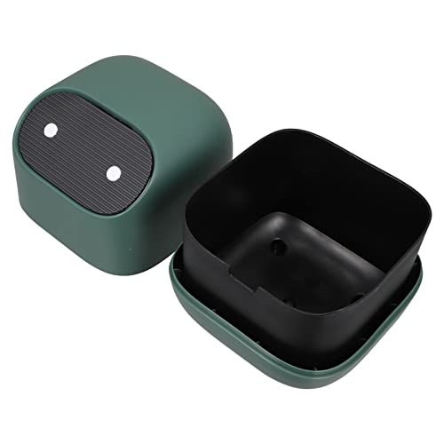 HOLIDYOYO 1個 卓上ゴミ箱 テーブルのゴミかご 車用ゴミ箱 小さな 二段式 漫画くずかご ごみ箱 素敵なゴミ収集人 ミニ ミニゴミオーガナイザー 硬化pp Green