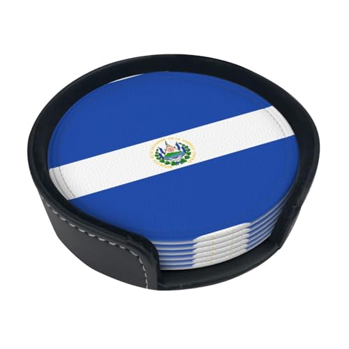 Dessous de Verre imprimé Salvador (Lot de 6) • Dessous de Verre Ronds pour café, bière, vin • Décoration pour la Maison, la Cuisine ou Le Bureau