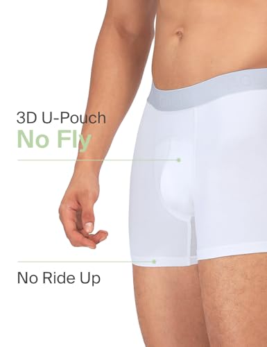 Men's Underwear Boxer Briefs 3 Pack, Soft Comfortable Underwear with ComfortFlex Waistband, Moisture Wicking, 3"2