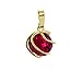 Produktbild NKlaus Sphäre Kugel Kettenanhänger 333 Gold gelbgold synt. Rubin rot 9mm Damen Anhänger 7780