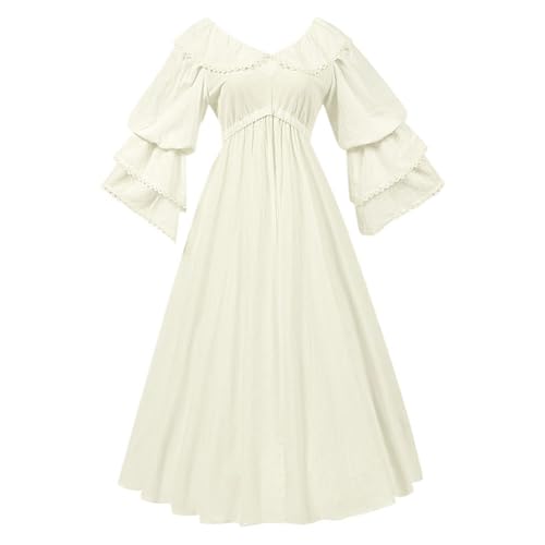 Robe d'automne longue avec taille smockée extensible pour toutes morphologies