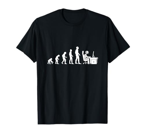 Evolution Gamer Cadeau Humour Geek Ordinateur drôles T-Shirt