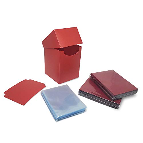 Bcw Combo Pack - Inner Sleeves And Elite2 Deck Guards - Red #TOP1
