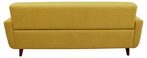 Amazon Brand – Rivet Sloane Mid-Century Modern Sofa with Tufted Back, 79.9"W, Yellow