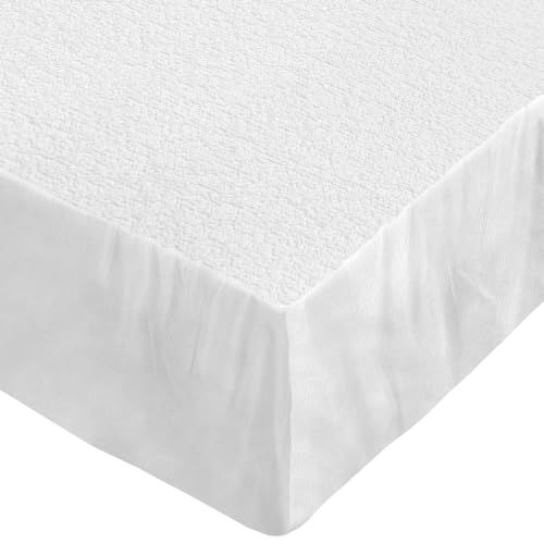 Coprimaterasso singolo impermeabile Re Sole 90 x 200 x 30 cm, coprimaterasso in spugna di cotone 100%, certificato OEKO-TEX, coprimaterasso aderente, traspirante e lavabile.