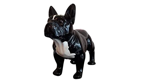 Laure Terrier Ceramic French Bulldog Urn, Coconut Design, Decoration L32 cm